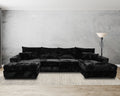 1008 Nashville Black Double Chaise Sectional
