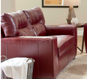 2043 Soft Touch Crimson Sofa & Love Seat