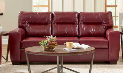 2043 Soft Touch Crimson Sofa & Love Seat