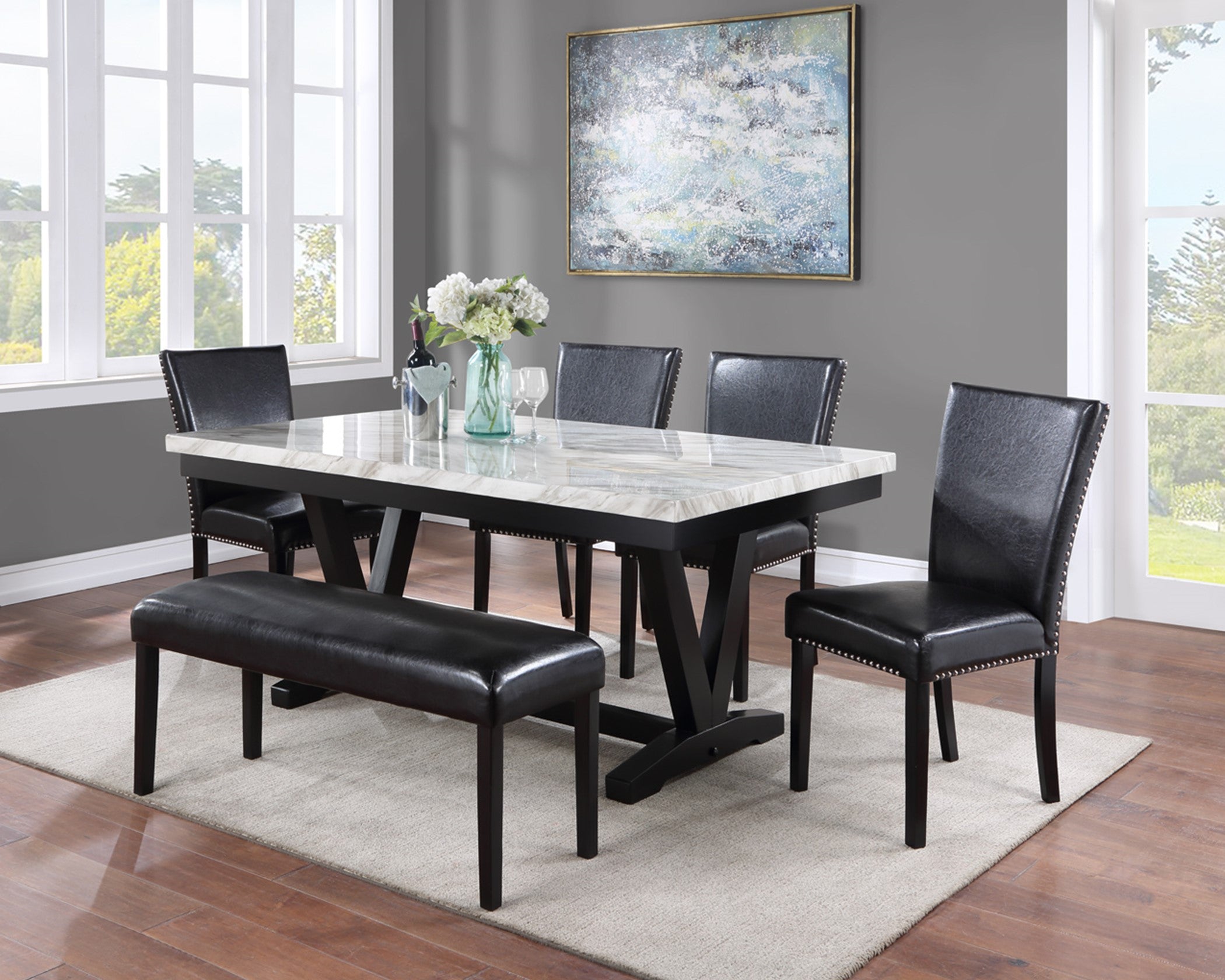 2222 Tanner Black Dining Set