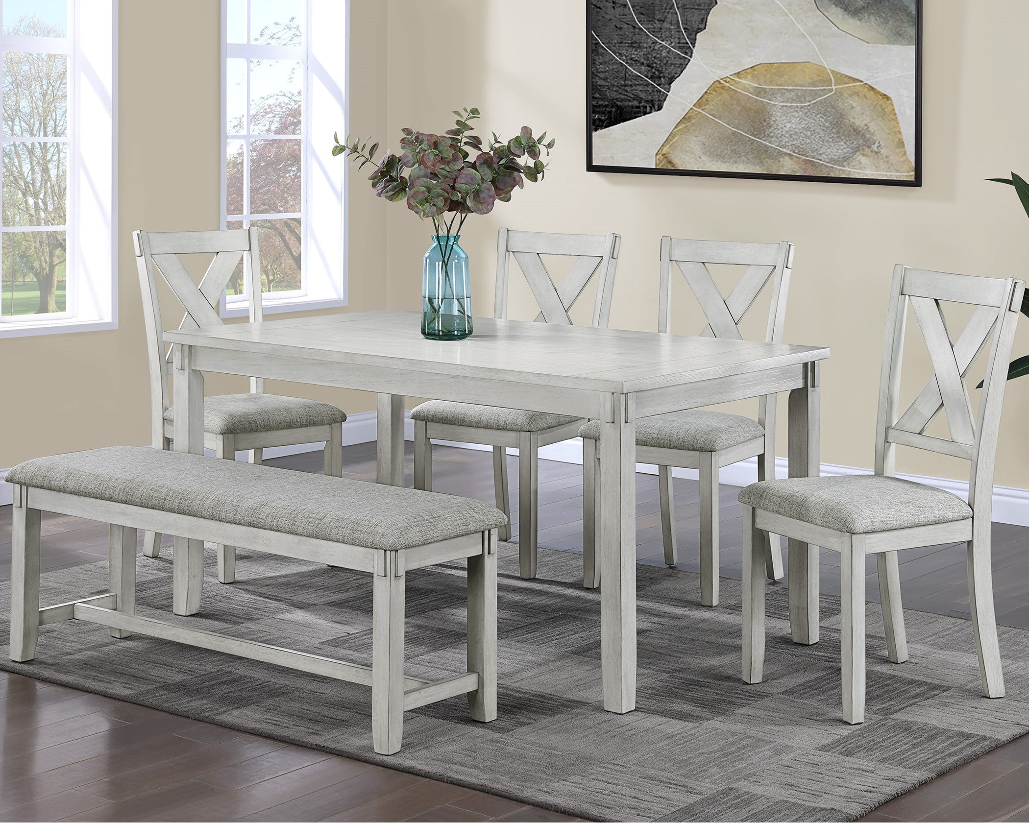 2321 Clara White Dining Set