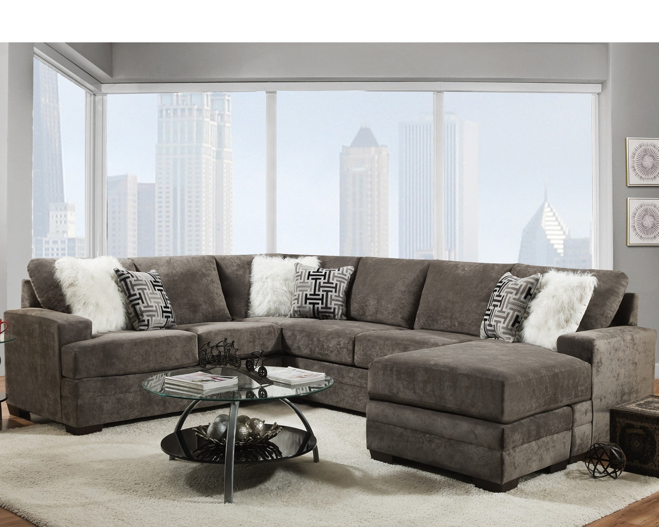 2760 Cloud Charcoal  Sectional