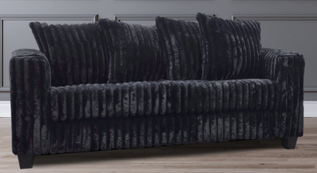 300 Hugo Black Sofa & Loveseat