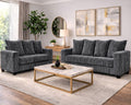 300 Hugo Grey Sofa & Love