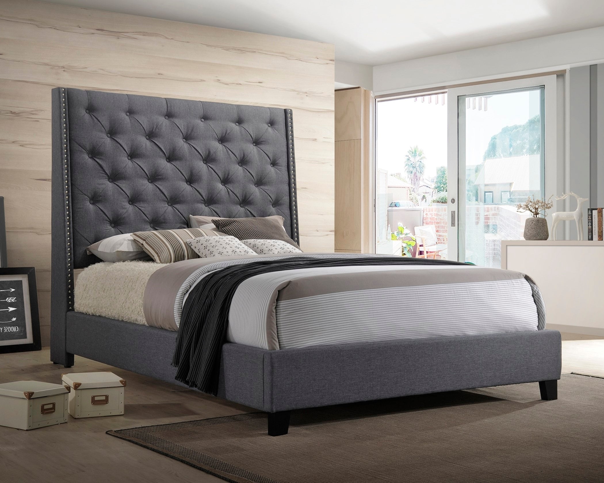 Chantilly Grey King Bed