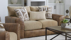 916 Camel Combo Sofa & Love Seat