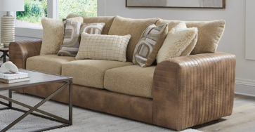 916 Camel Combo Sofa & Love Seat