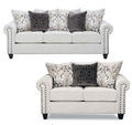 9175 Della Linen Sofa & Loveseat