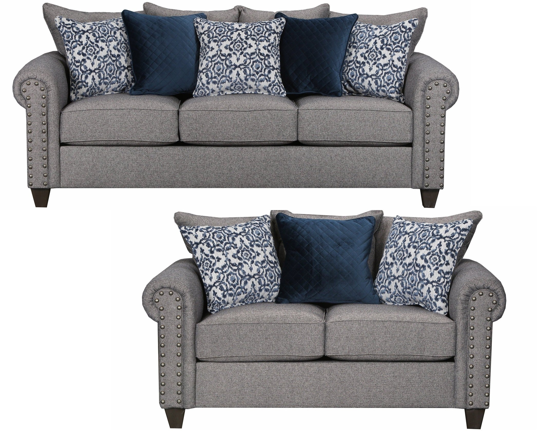 9175 Emma Slate Sofa & Love