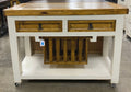 Tile Top Kitchen Cart Nogal-White