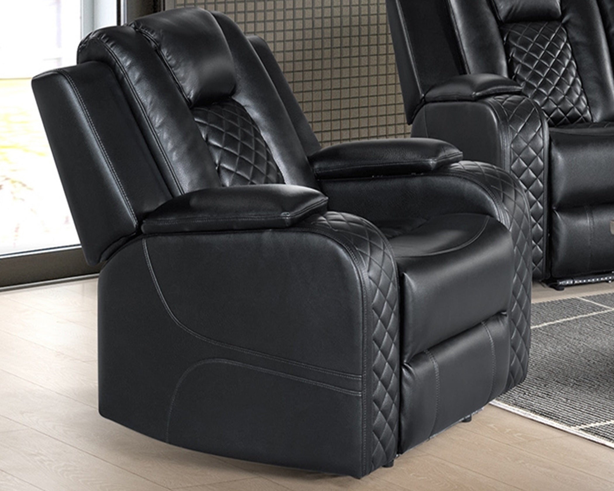 U8900 Carlo Black Transformer Power Recliner