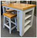 Counter Table/Desk/Bookcase  Nogal-Light Gray