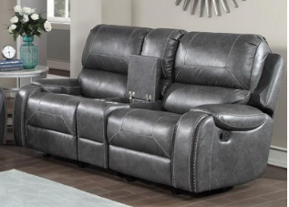 KE800 Keily Grey Reclining Sofa & Love