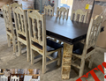 Iron Works Dining Table Medium Walnut-Cream