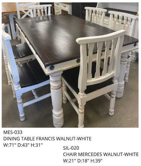 Francis Dining Table Set Nogal-Black