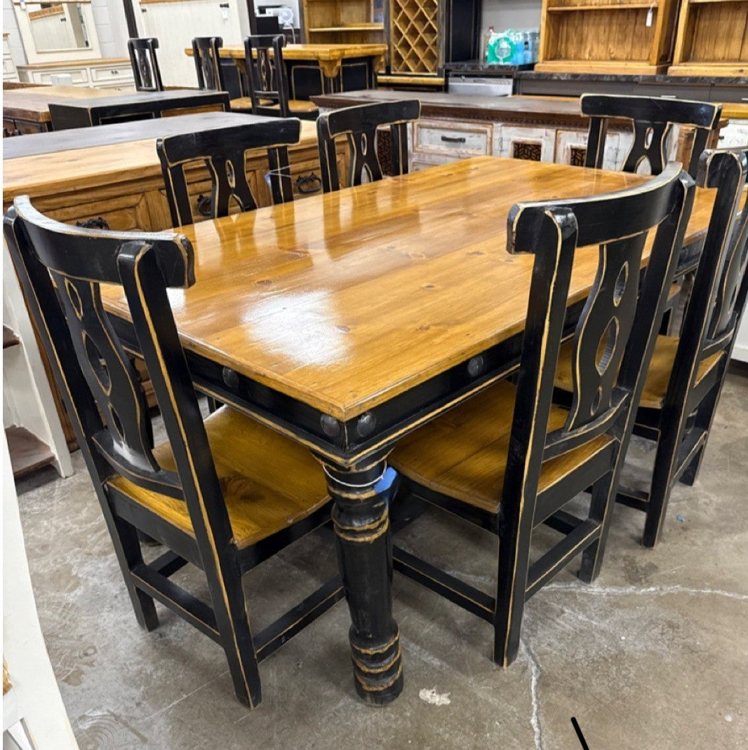 Francis Dining Table Set Nogal-Black