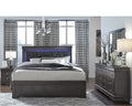 Pompei Metallic Grey Queen Bedroom Group