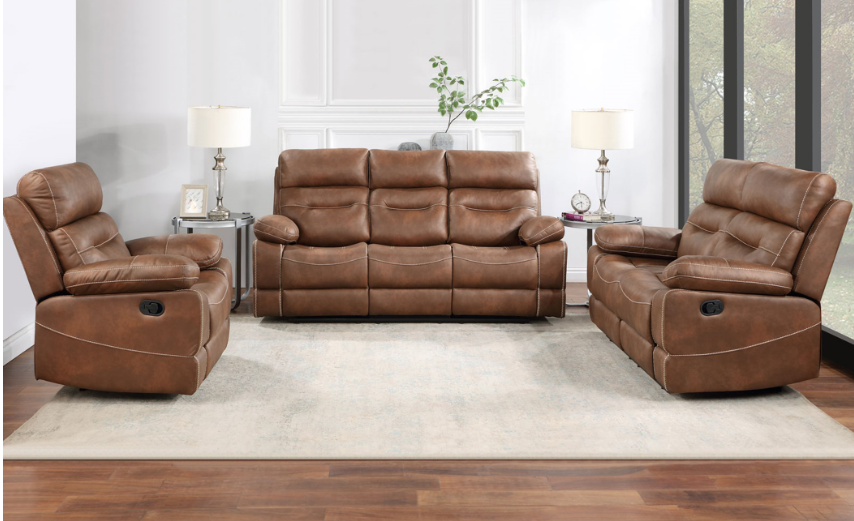 Rudger Rust Reclining Sofa & Love Seat
