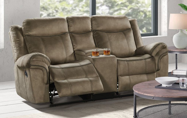 Sorrento Mocha Reclining Sofa & Love
