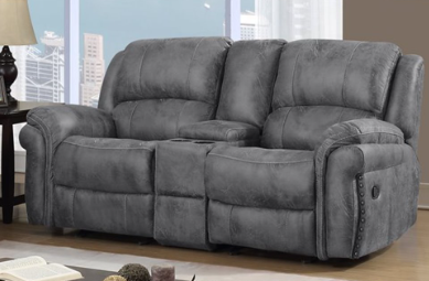 U0903 Grey Reclining Sofa & Loveseat
