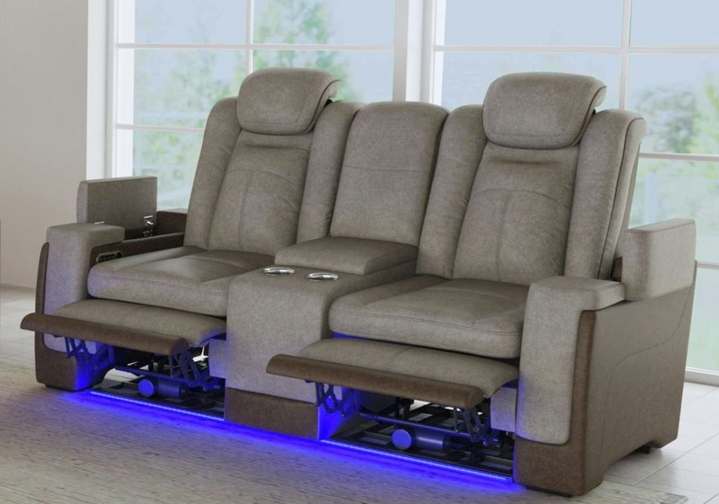 U13660 Lantana Brown/Grey Power Reclining Sofa, Loveseat & Recliner