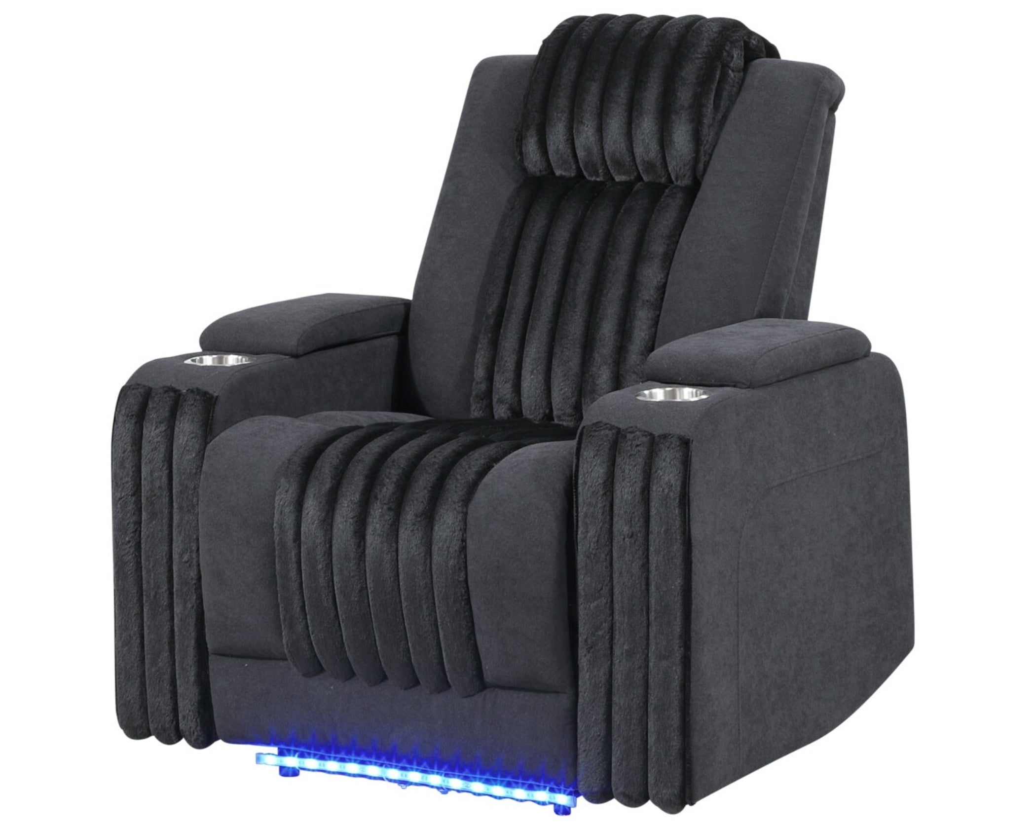 U8000 Black Transformer Power Reclining Sofa & Love