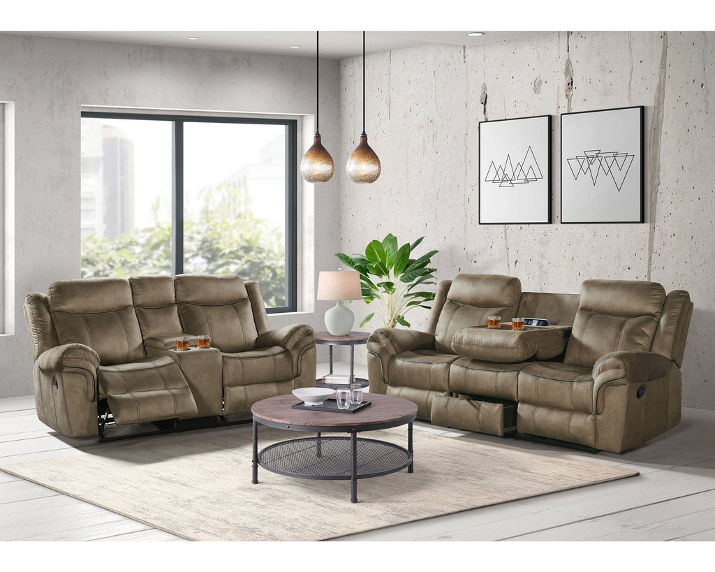 Sorrento Mocha Reclining Sofa & Love