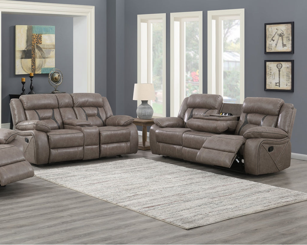 T850 Tyson Taupe Reclining Sofa & Love Seat